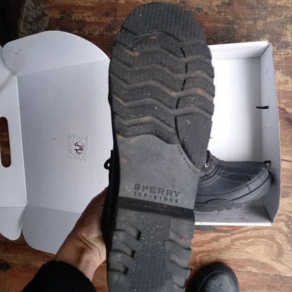 Sperrys top side womens duck boots size 9 black - Picture 6 of 6